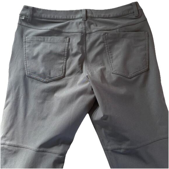 Lululemon ABC Pants Men’s Tag 33 Warpstreme Relaxed Gray Stretch Measure 35x27 - Picture 6 of 12